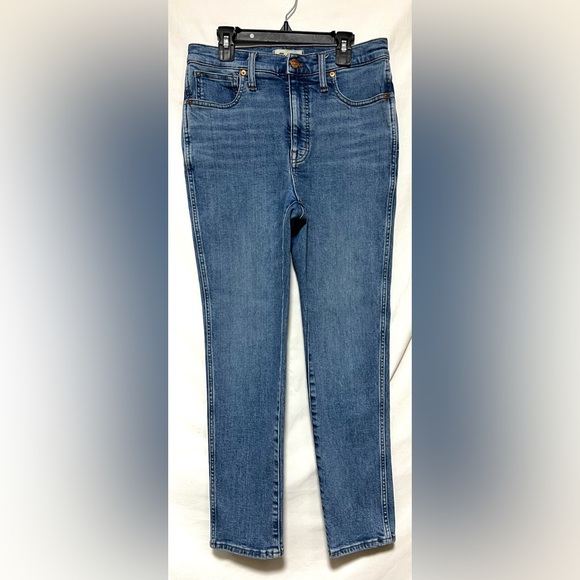 Madewell High Rise Stovepipe Jeans in Dearham Wash Denim Classic Winter Casual - Picture 5 of 12